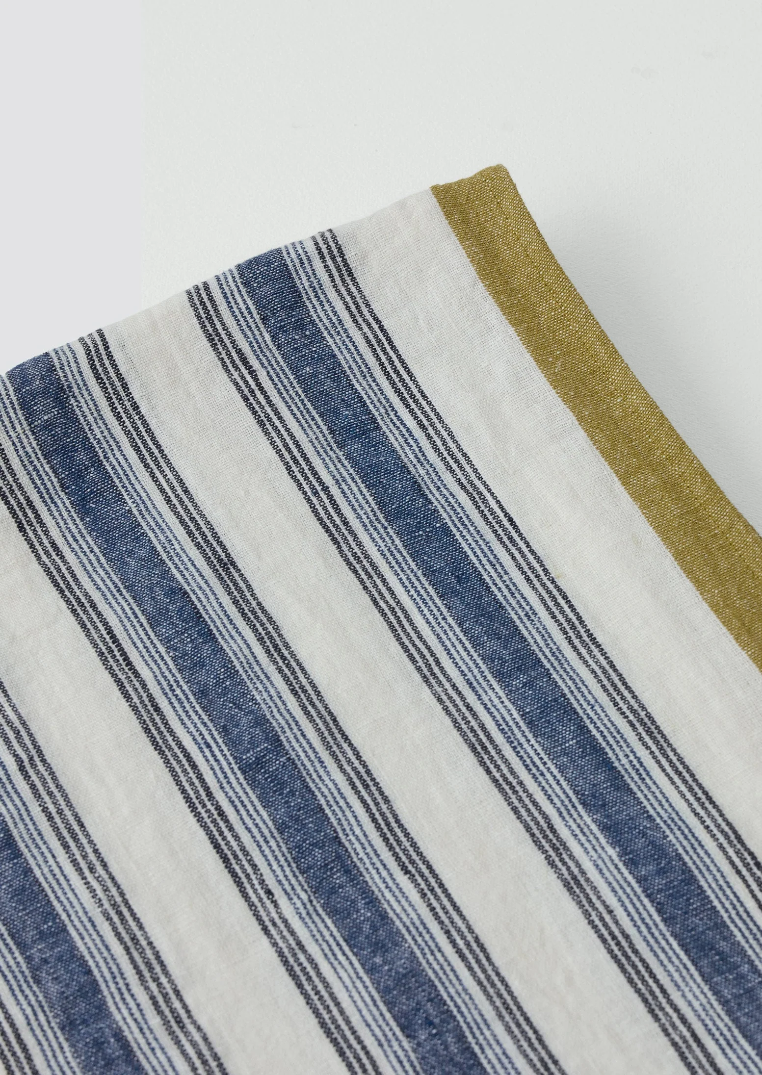 Chef Stripe Linen Table Runner | Ecru/Multi Blue - Image 5