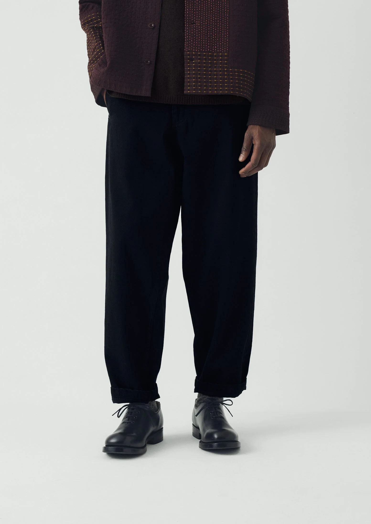 Elliot Denim Tapered Trousers | Carbon Black - Image 3