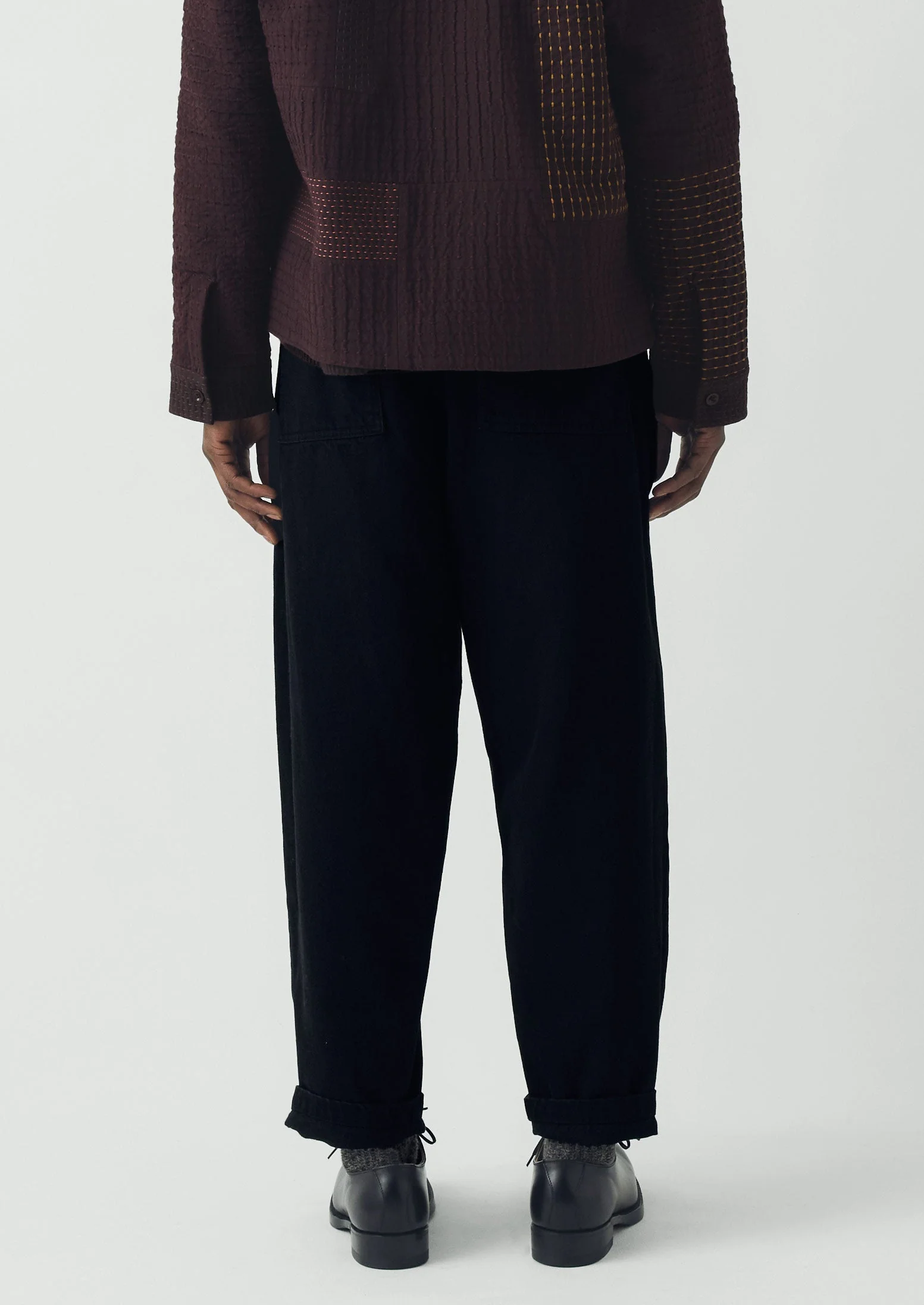 Elliot Denim Tapered Trousers | Carbon Black - Image 4