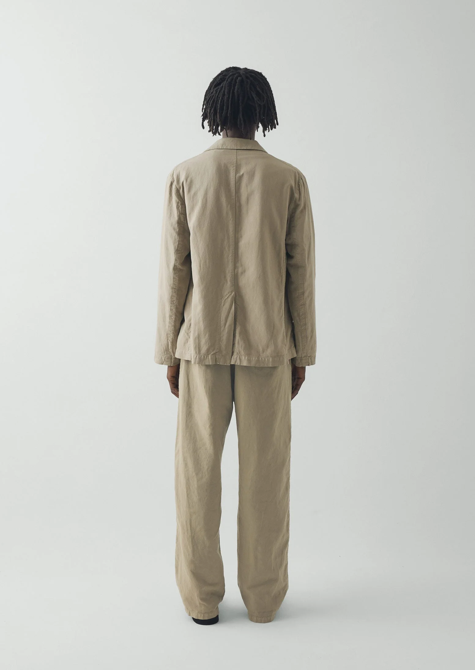 High Break Cotton Linen Blazer | Salt - Image 7