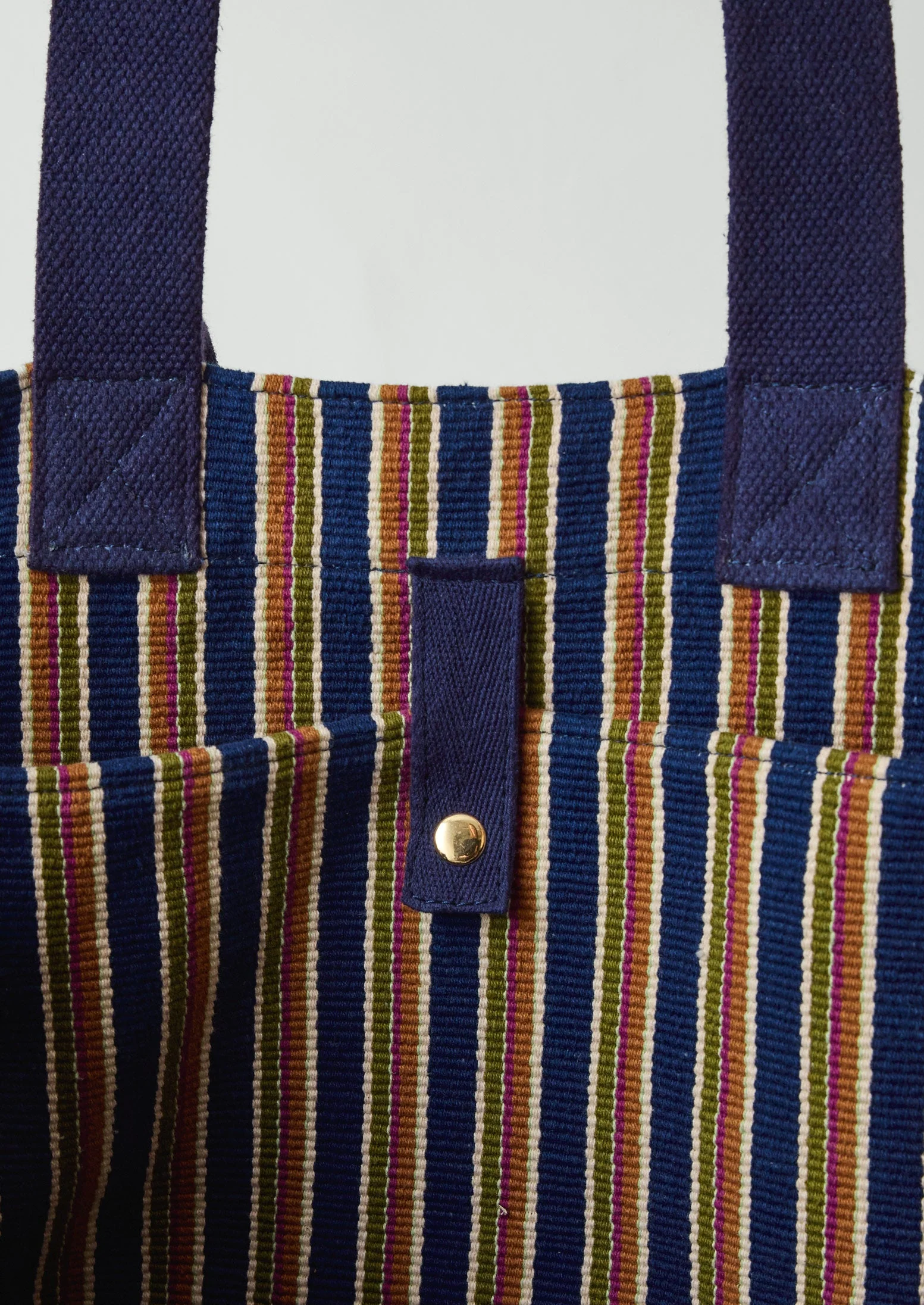 Moismont Stripe Cotton Bag | Blue Multi - Image 3