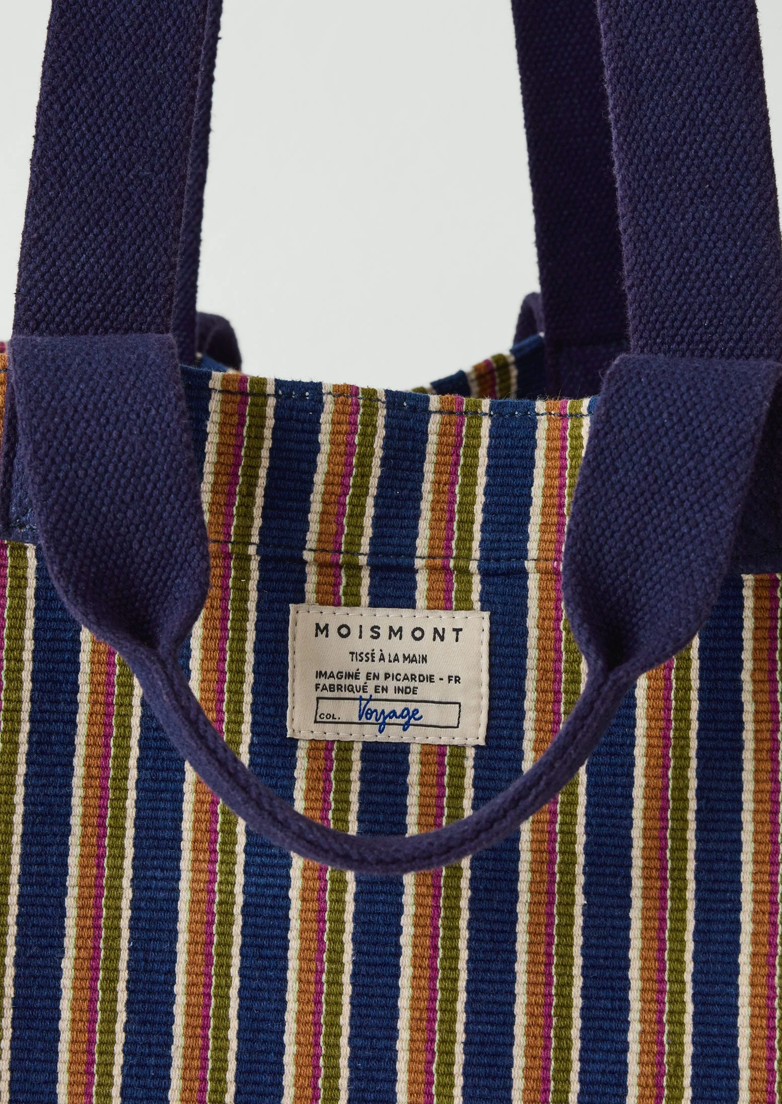 Moismont Stripe Cotton Bag | Blue Multi - Image 6