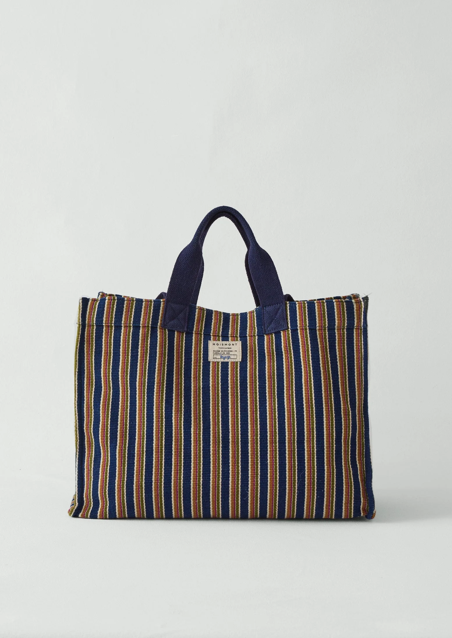 Moismont Stripe Cotton Bag | Blue Multi - Image 7