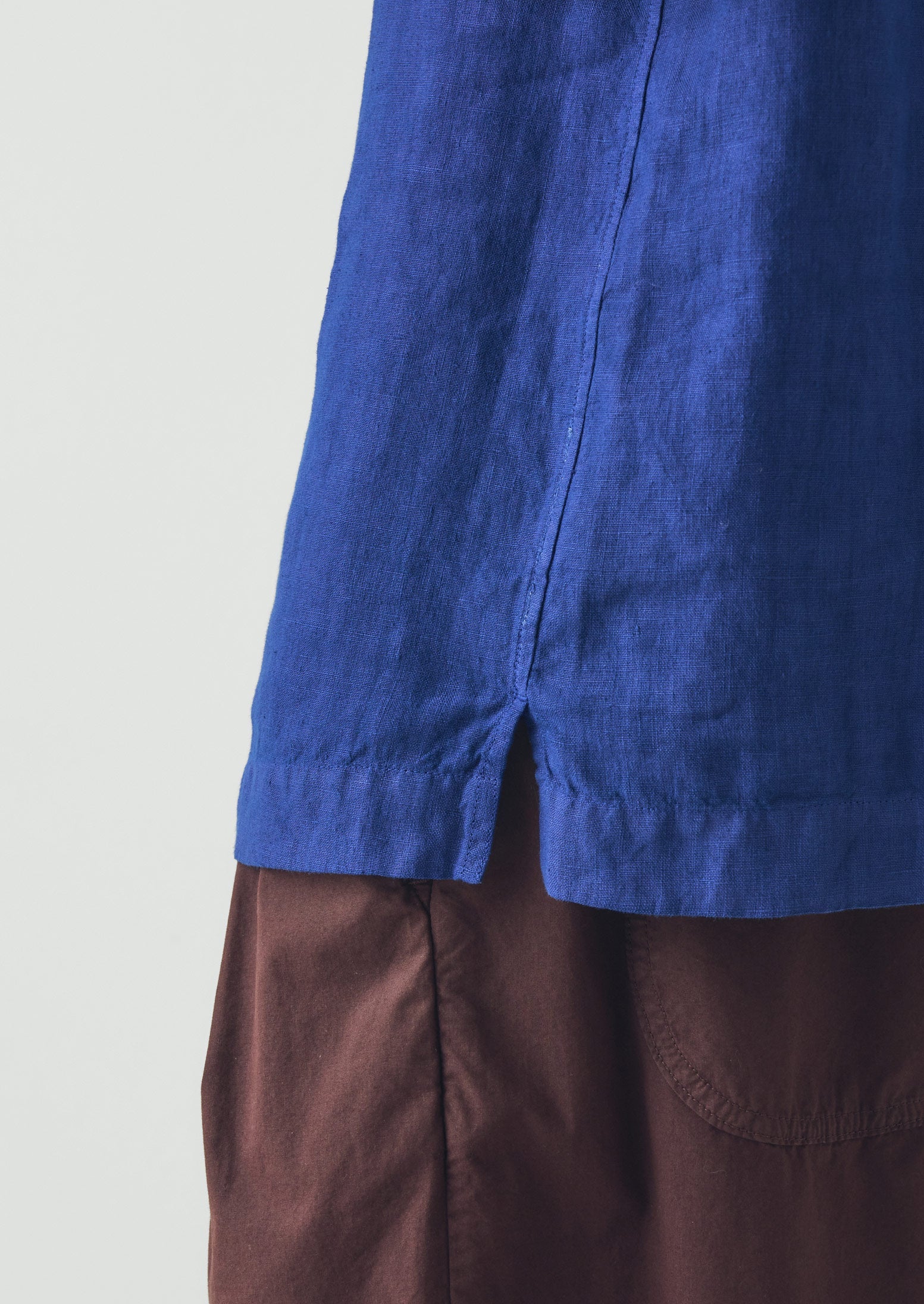 Short Sleeve Linen Shirt | Carmine Blue - Image 5